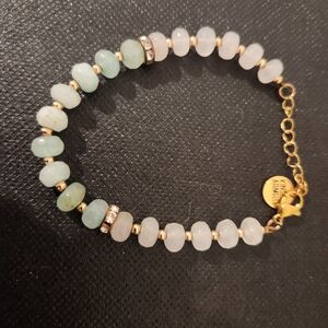 Kinsley Armelle Gold and Green Bracelet